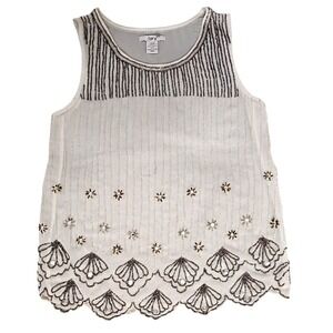Bar III Beaded Tank Top Sleeveless Party Top Embellished XXS Mint Condition